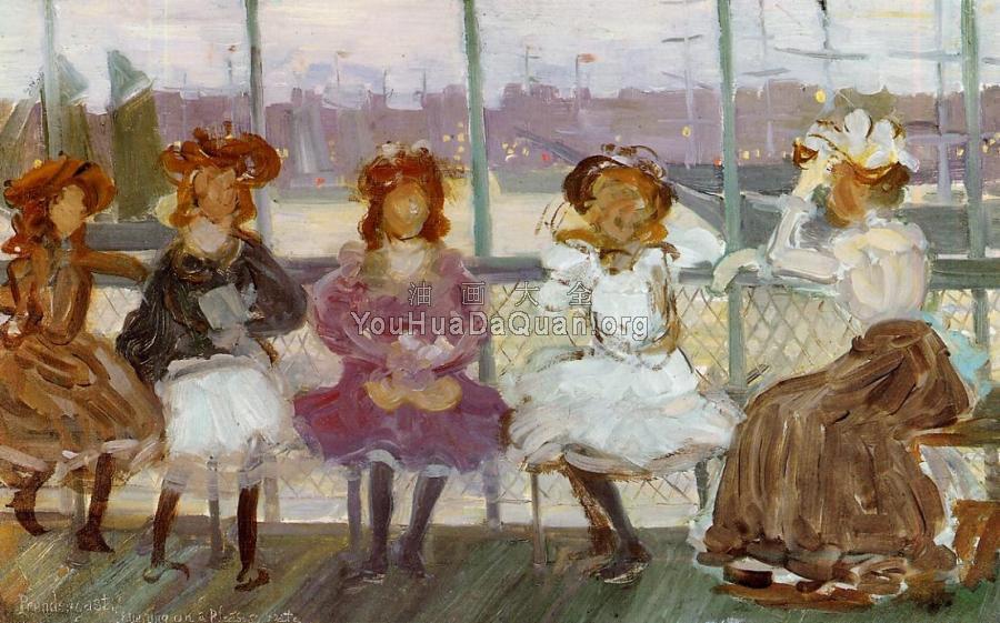 Evening on a Pleasure Boat - 莫里斯·巴西·加斯特